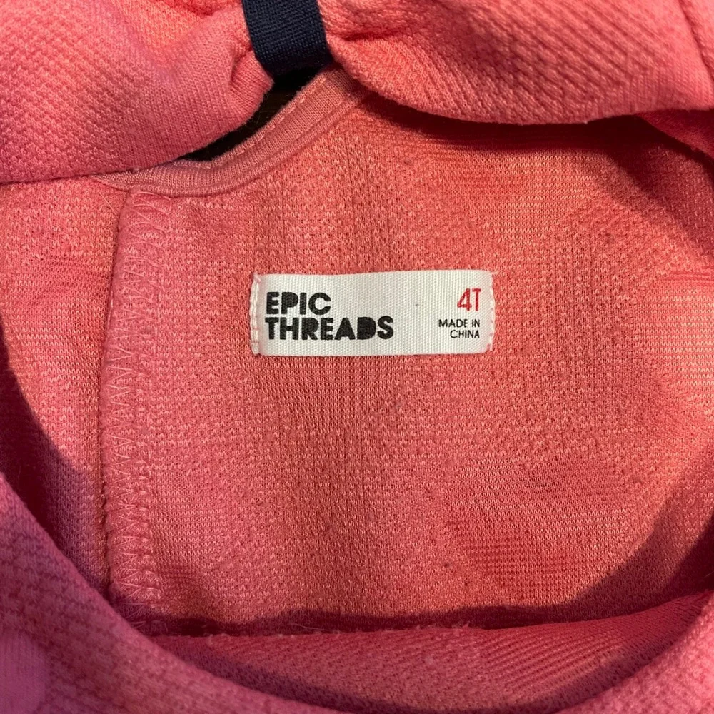 Epic Threads Girls Coral‎ Heart Textured A-Line Dress Size 4T